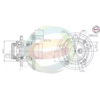 Roulement de roue arrière ODM-MULTIPARTS 70-090037
