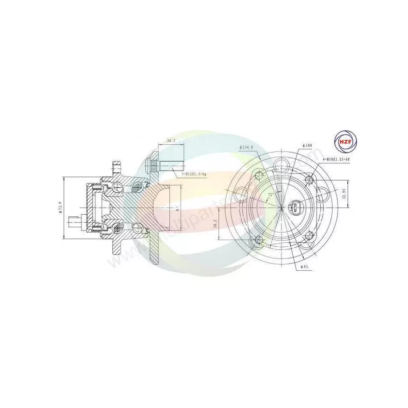 Roulement de roue arrière ODM-MULTIPARTS 70-090037