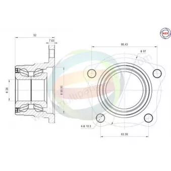 Roulement de roue arrière ODM-MULTIPARTS 70-090042