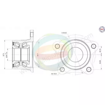 Roulement de roue arrière ODM-MULTIPARTS 70-090046