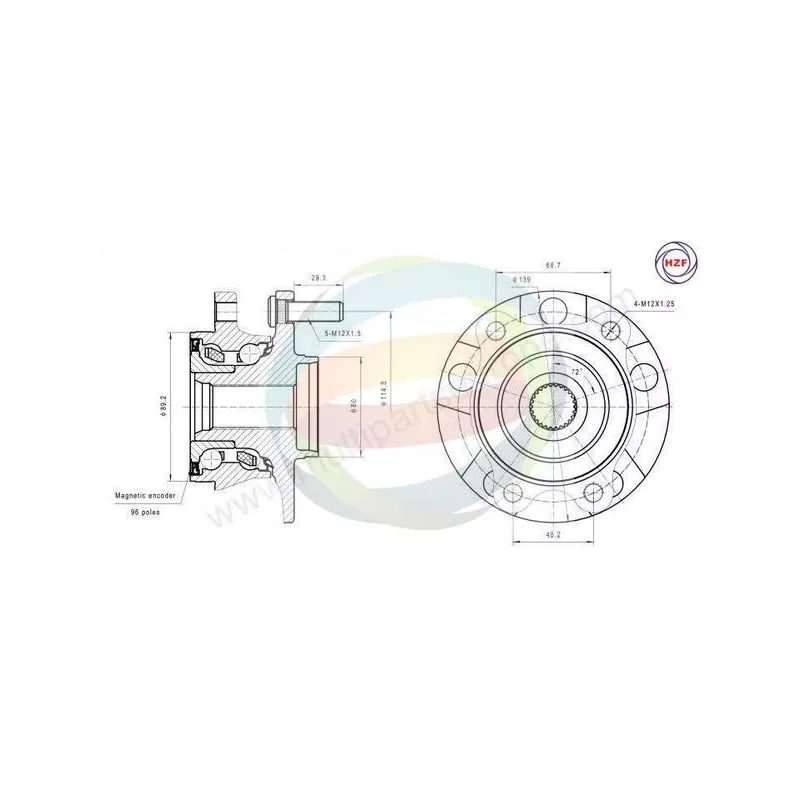 Roulement de roue avant ODM-MULTIPARTS 70-090052