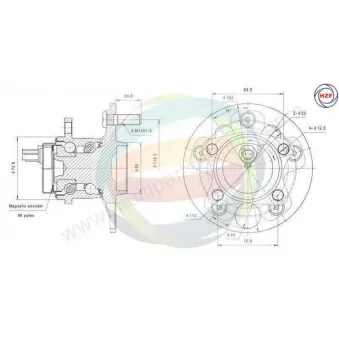 Roulement de roue arrière ODM-MULTIPARTS 70-090054