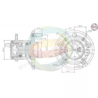 Roulement de roue arrière ODM-MULTIPARTS 70-090055