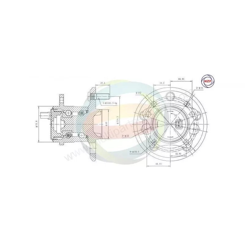 Roulement de roue arrière ODM-MULTIPARTS 70-090055