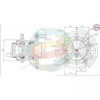 Roulement de roue arrière ODM-MULTIPARTS 70-090059