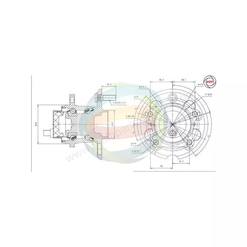 Roulement de roue arrière ODM-MULTIPARTS 70-090059