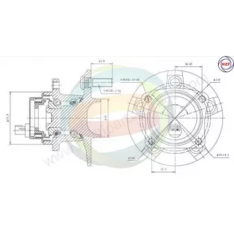 Roulement de roue arrière ODM-MULTIPARTS 70-090075