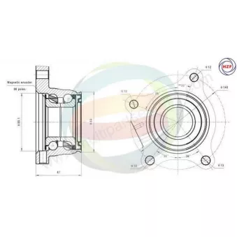 Roulement de roue arrière ODM-MULTIPARTS 70-090099