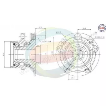 Roulement de roue avant ODM-MULTIPARTS 70-090125