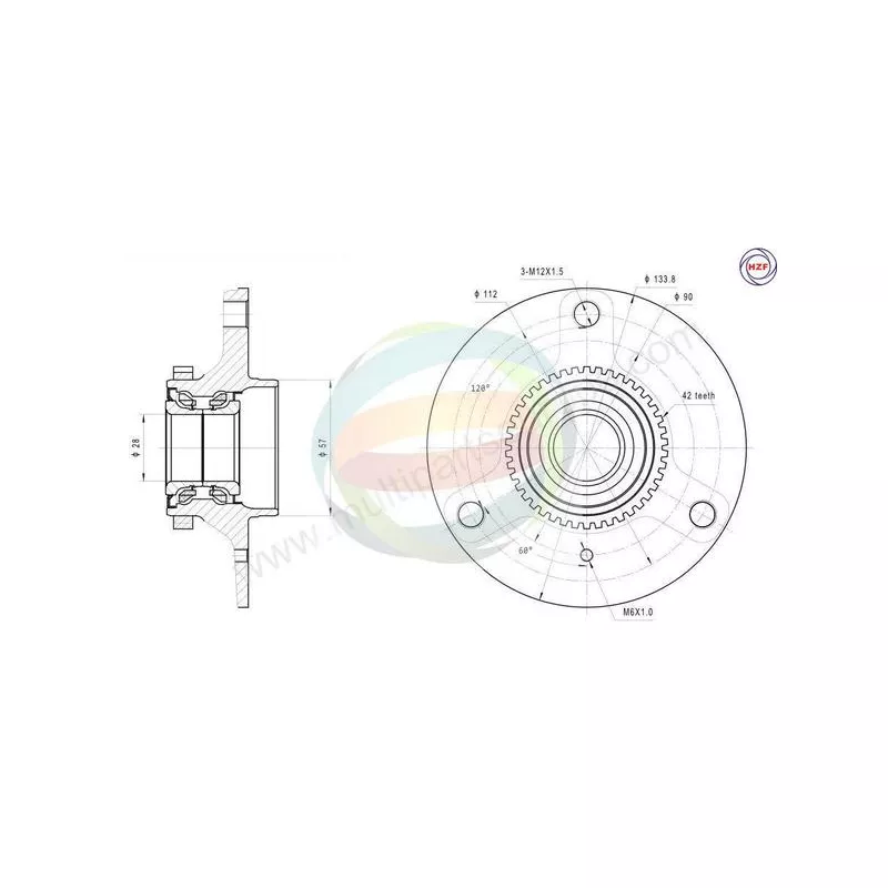 Roulement de roue avant ODM-MULTIPARTS 70-140052