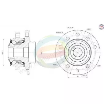 Roulement de roue avant ODM-MULTIPARTS 70-150010