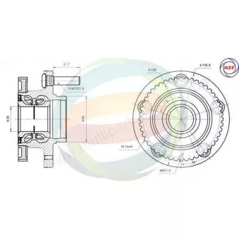 Roulement de roue avant ODM-MULTIPARTS 70-150024