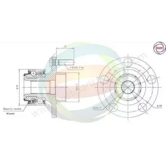 Roulement de roue avant ODM-MULTIPARTS 70-150026