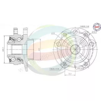 Roulement de roue avant ODM-MULTIPARTS 70-150030