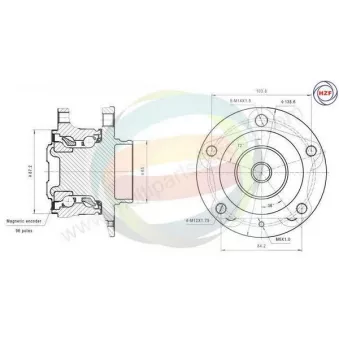 Roulement de roue arrière ODM-MULTIPARTS 70-150031