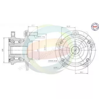 Roulement de roue arrière ODM-MULTIPARTS 70-160009