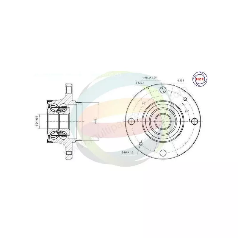Roulement de roue arrière ODM-MULTIPARTS 70-160028