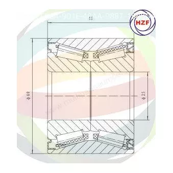 Roulement de roue arrière ODM-MULTIPARTS 70-160030