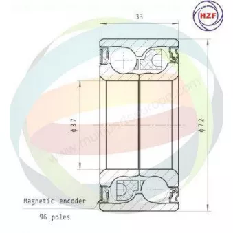 Roulement de roue avant ODM-MULTIPARTS 70-160032