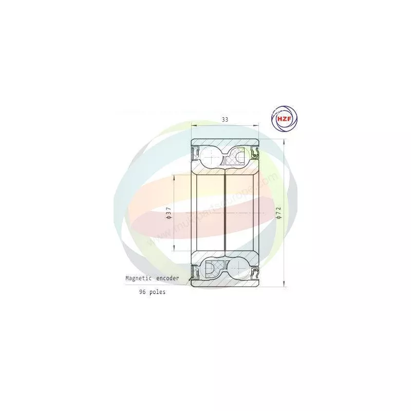 Roulement de roue avant ODM-MULTIPARTS 70-160032
