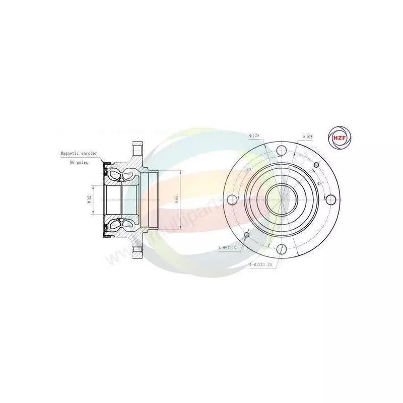 Roulement de roue arrière ODM-MULTIPARTS 70-160055