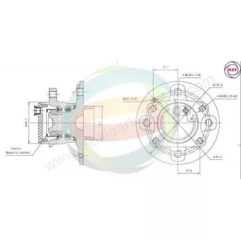 Roulement de roue arrière ODM-MULTIPARTS 70-160059