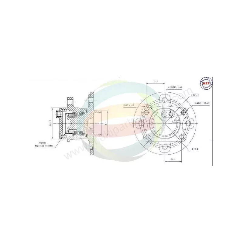 Roulement de roue arrière ODM-MULTIPARTS 70-160059