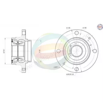 Roulement de roue arrière ODM-MULTIPARTS 70-160069