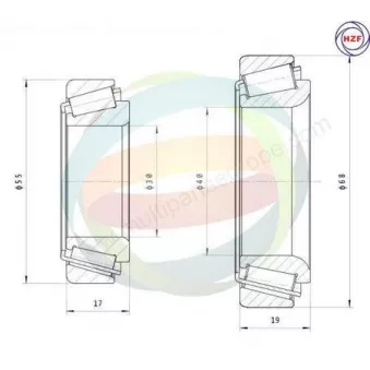 Roulement de roue arrière ODM-MULTIPARTS 70-160083