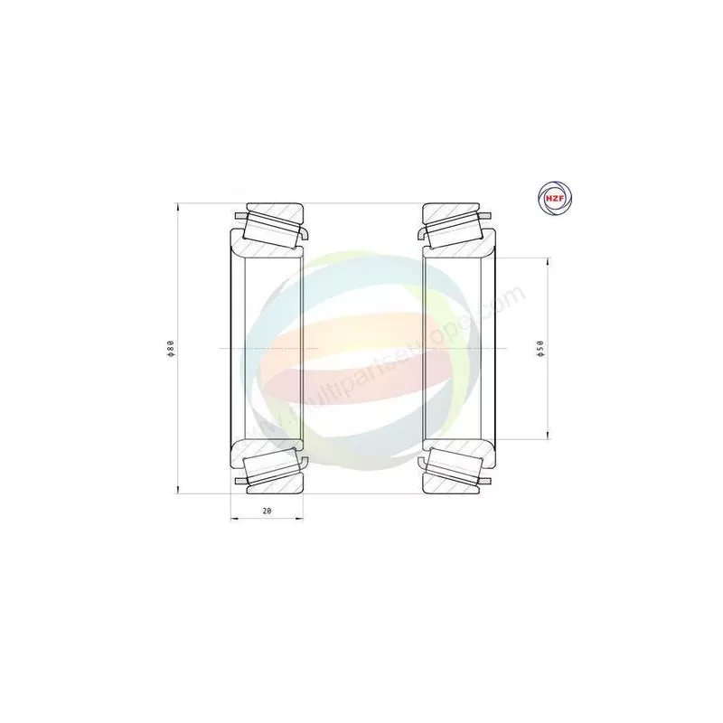 Roulement de roue avant ODM-MULTIPARTS 70-160086