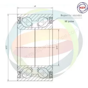 Roulement de roue avant ODM-MULTIPARTS 70-160111
