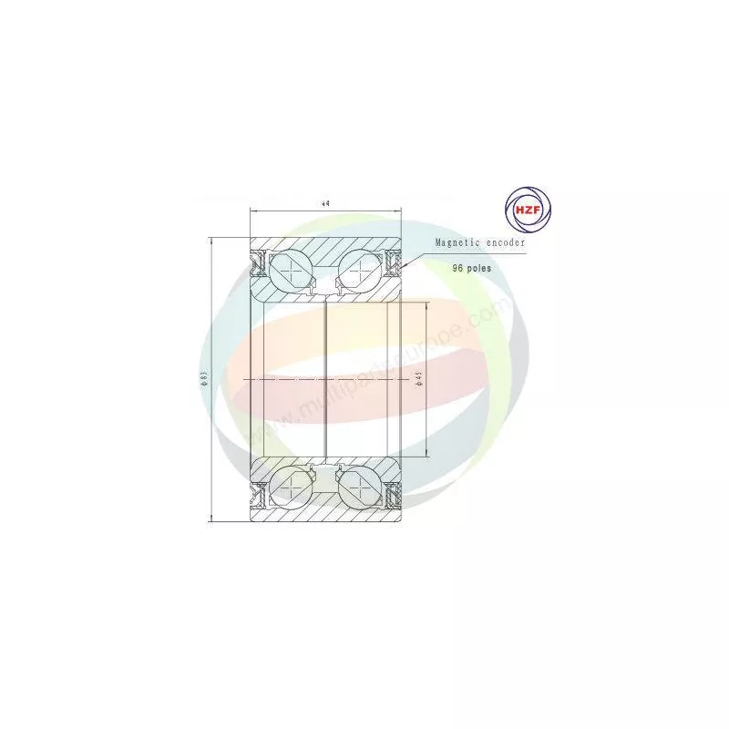 Roulement de roue avant ODM-MULTIPARTS 70-160111
