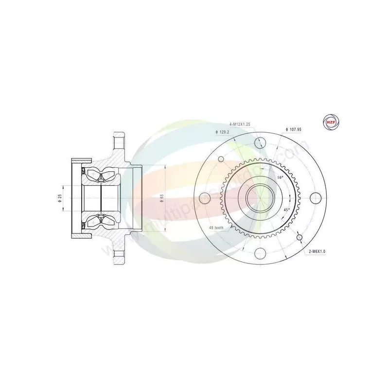 Roulement de roue arrière ODM-MULTIPARTS 70-160112