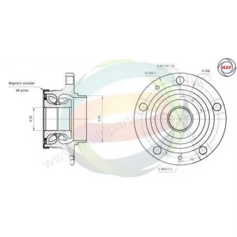 Roulement de roue arrière ODM-MULTIPARTS 70-160122