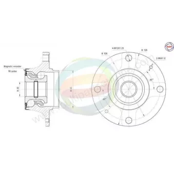 Roulement de roue arrière ODM-MULTIPARTS 70-160126