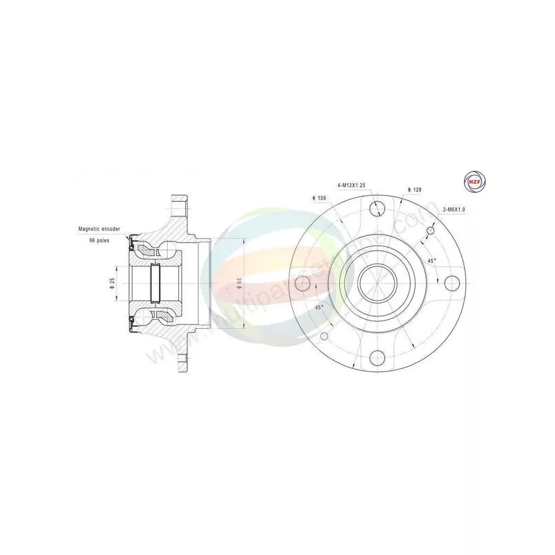 Roulement de roue arrière ODM-MULTIPARTS 70-160126
