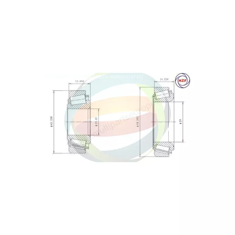 Roulement de roue arrière ODM-MULTIPARTS 70-210040