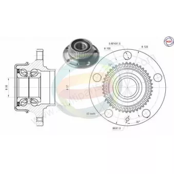 Roulement de roue arrière ODM-MULTIPARTS 70-210044