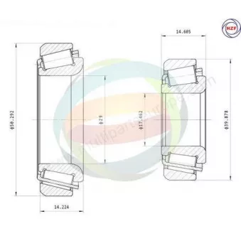 Roulement de roue arrière ODM-MULTIPARTS 70-210045