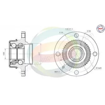 Roulement de roue arrière ODM-MULTIPARTS 70-210052