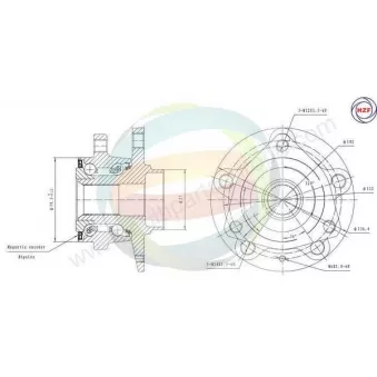 Roulement de roue avant ODM-MULTIPARTS 70-210065