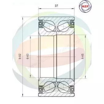 Roulement de roue arrière ODM-MULTIPARTS 70-210066