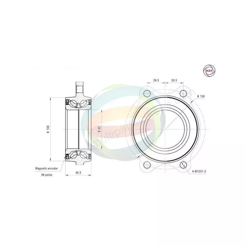 Roulement de roue avant ODM-MULTIPARTS 70-210068