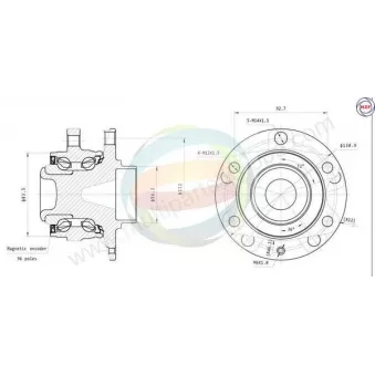 Roulement de roue arrière ODM-MULTIPARTS 70-210069