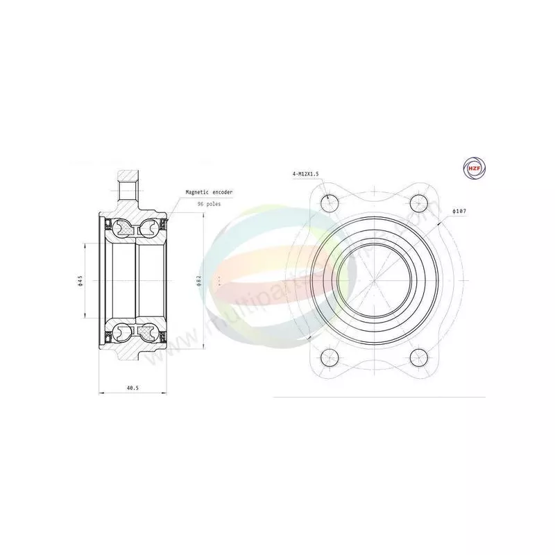 Roulement de roue avant ODM-MULTIPARTS 70-210071
