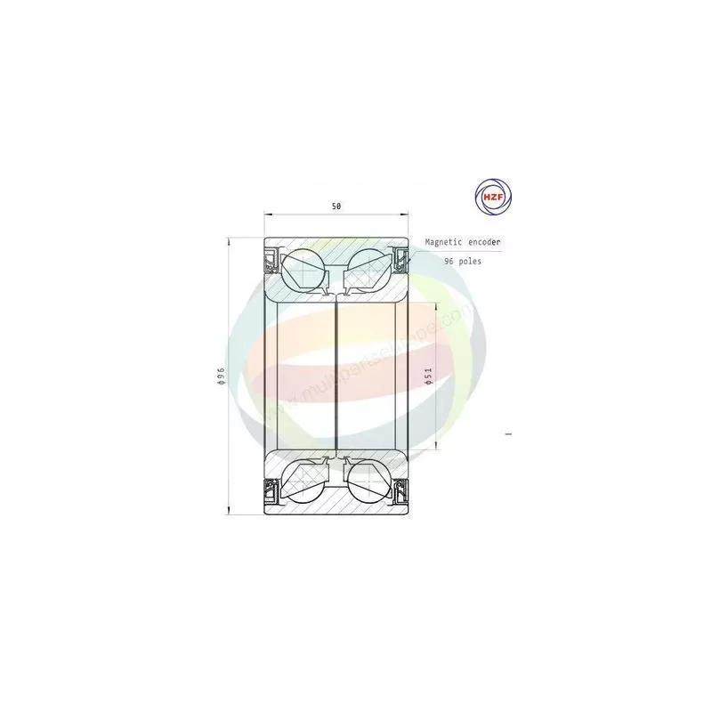 Roulement de roue avant ODM-MULTIPARTS 70-210074