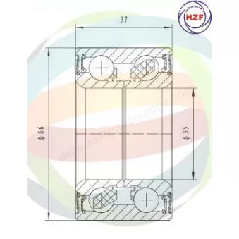 Roulement de roue avant ODM-MULTIPARTS 70-210078