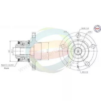 Roulement de roue avant ODM-MULTIPARTS 70-210080