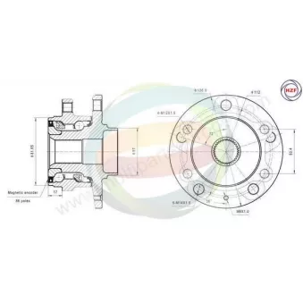 Roulement de roue avant ODM-MULTIPARTS 70-210095