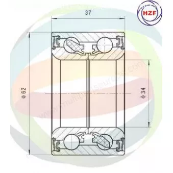 Roulement de roue avant ODM-MULTIPARTS 70-210100